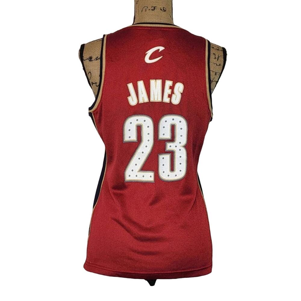NBA Adidas Cleveland Cavaliers LeBron James 23 Sparkling Jersey Womens Size Med